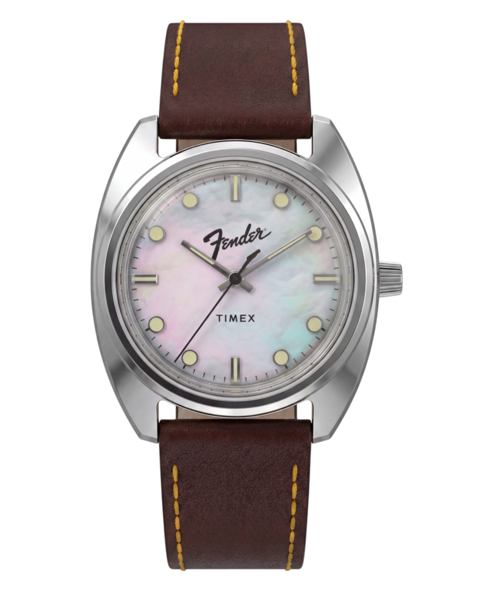 Heritage Fender x Timex 37mm Leather Strap Watch