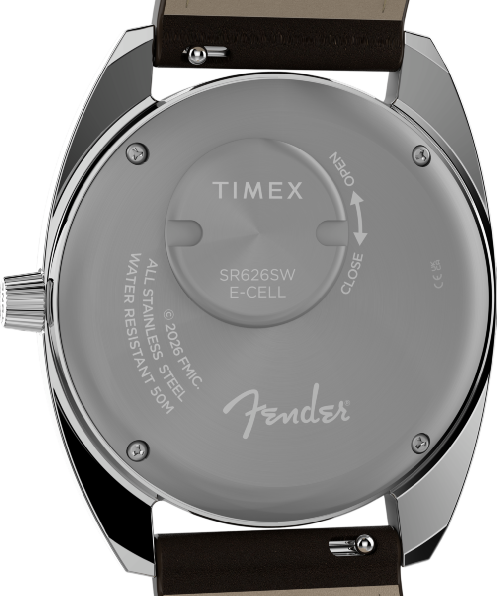 Heritage Fender x Timex 37mm Leather Strap Watch