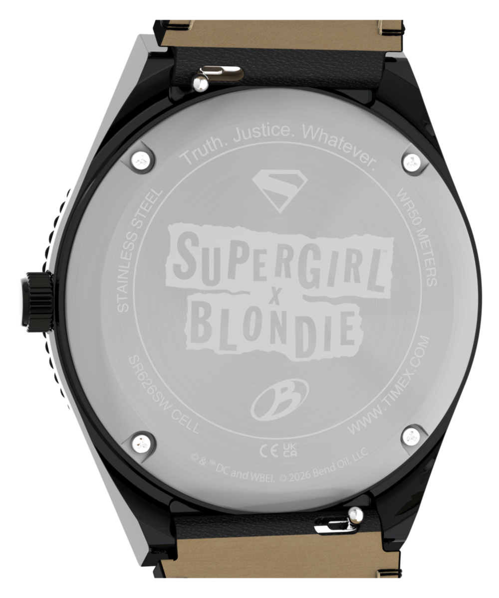 Heritage SUPERGIRL x Blondie x Q Timex 36mm Leather Strap Watch