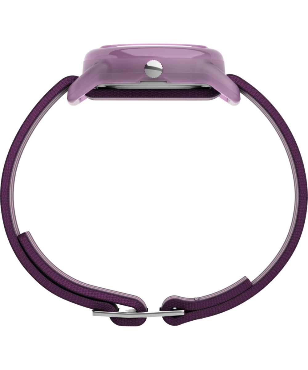 Heritage TIMEX TIME MACHINES 29mm Purple Stripe Elastic Fabric Kids Watch