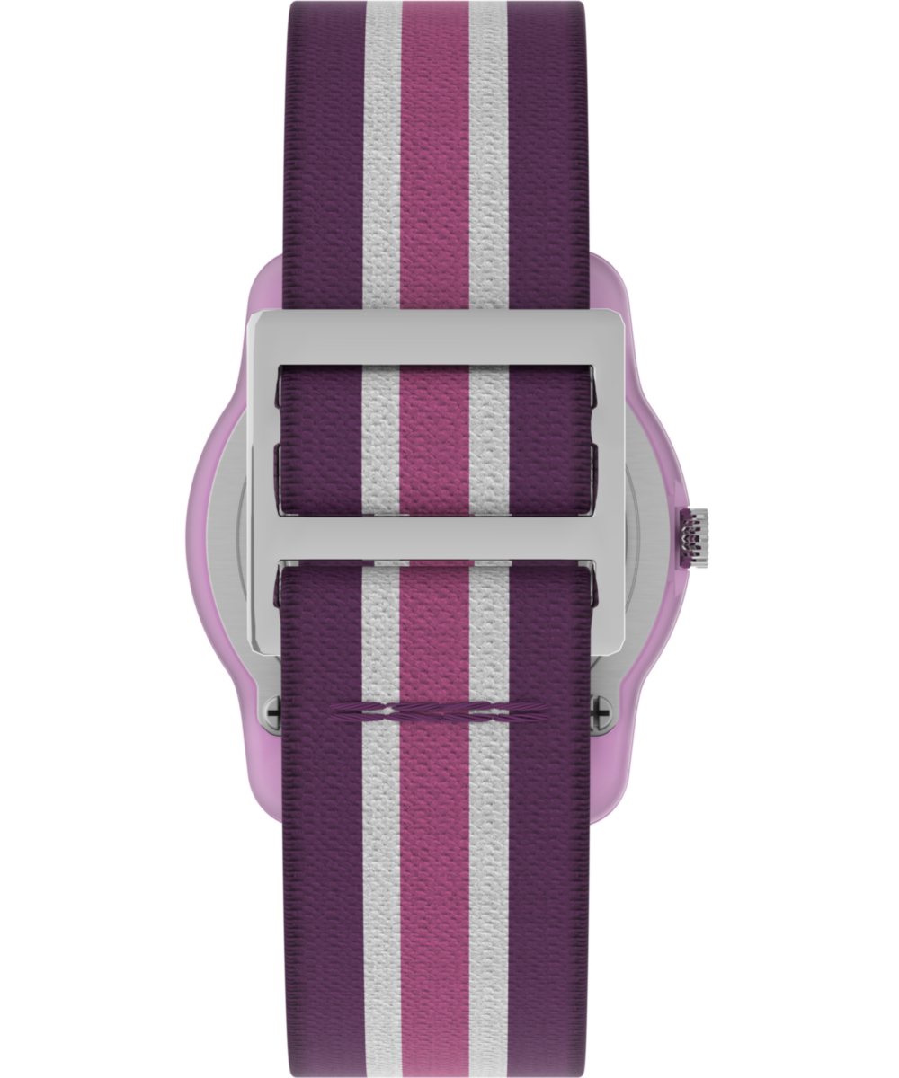 Heritage TIMEX TIME MACHINES 29mm Purple Stripe Elastic Fabric Kids Watch