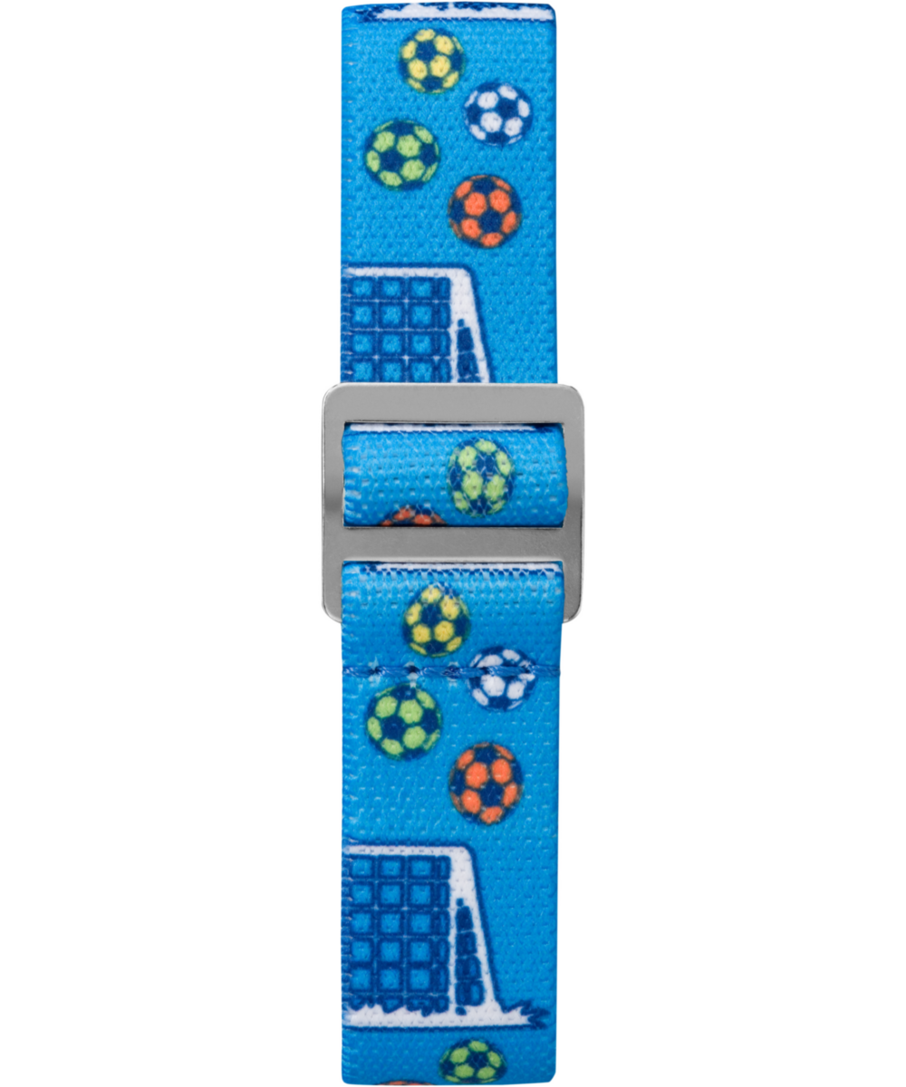 Heritage TIMEX TIME MACHINES 29mm Blue Soccer Elastic Fabric Kids Watch