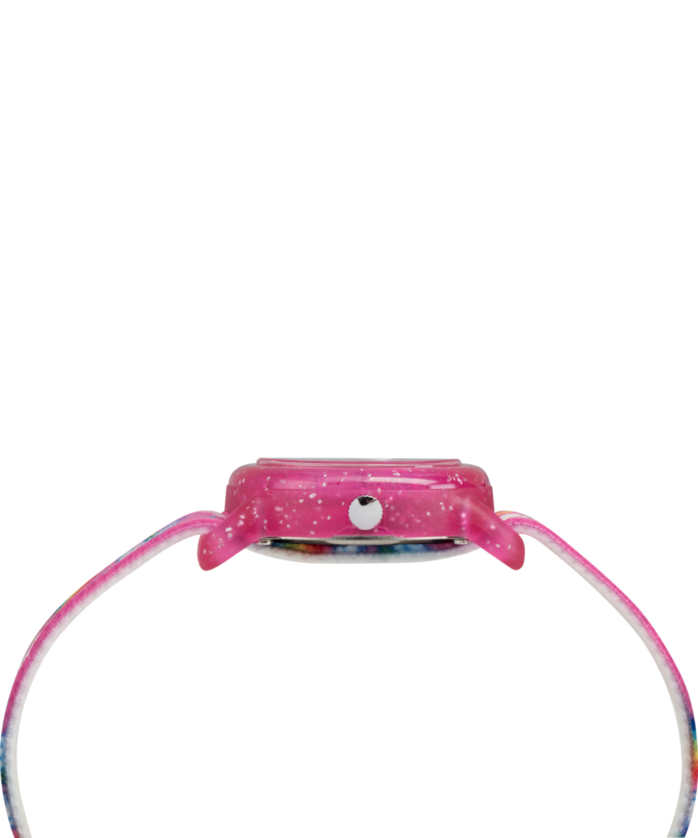 Heritage TIMEX TIME MACHINES 29mm Rainbow Unicorn Pink Elastic Fabric Kids Watch