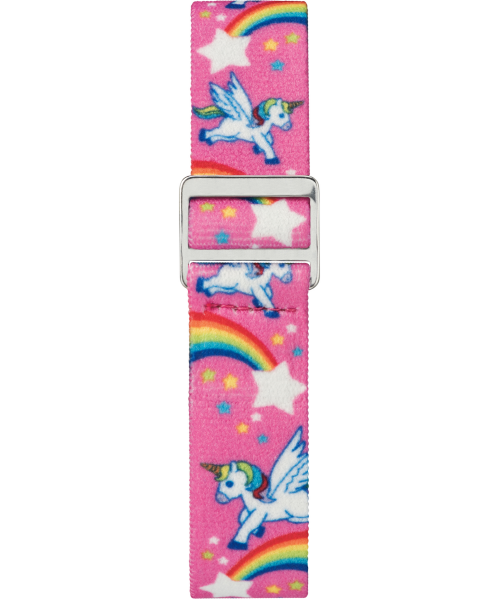 Heritage TIMEX TIME MACHINES 29mm Rainbow Unicorn Pink Elastic Fabric Kids Watch