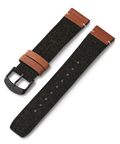 Heritage 20mm Fabric Strap with Leather Accents