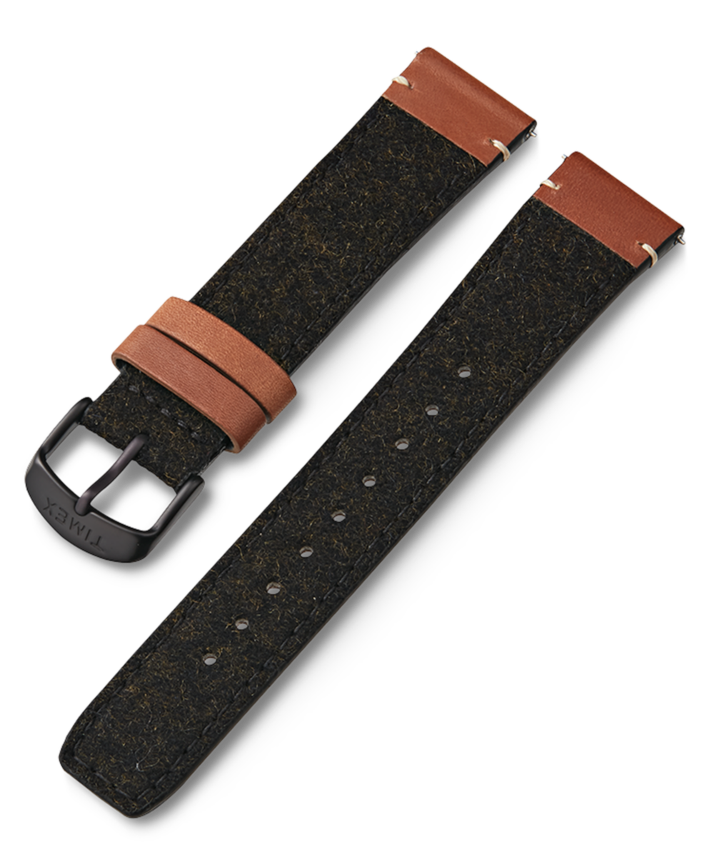 Heritage 20mm Fabric Strap with Leather Accents