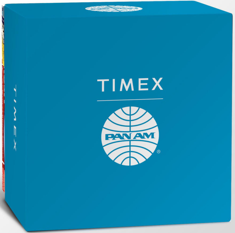 Heritage Pan Am x Timex Day-Date 42mm Leather Strap Watch