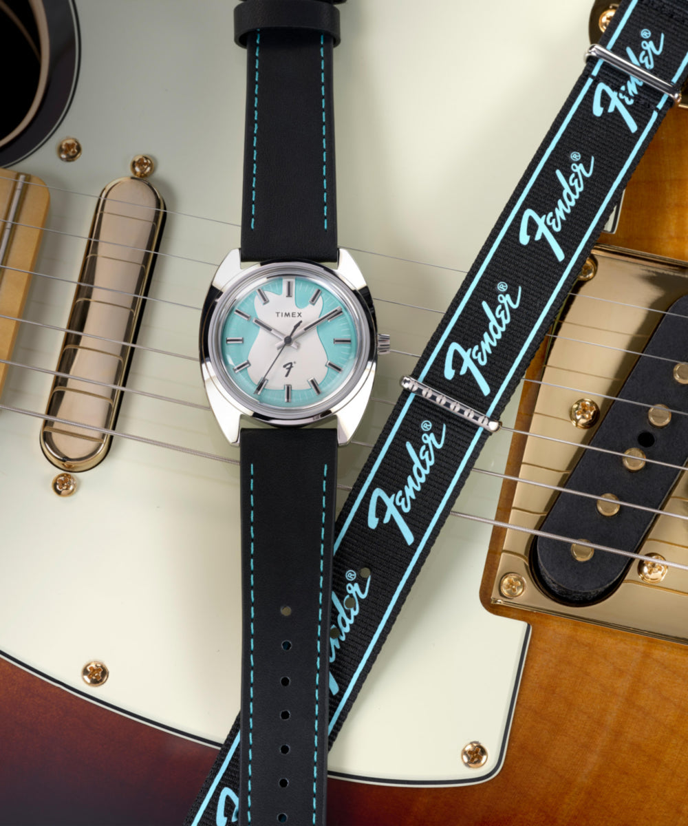 Heritage Fender x Timex 37mm Leather Strap Watch Giftset