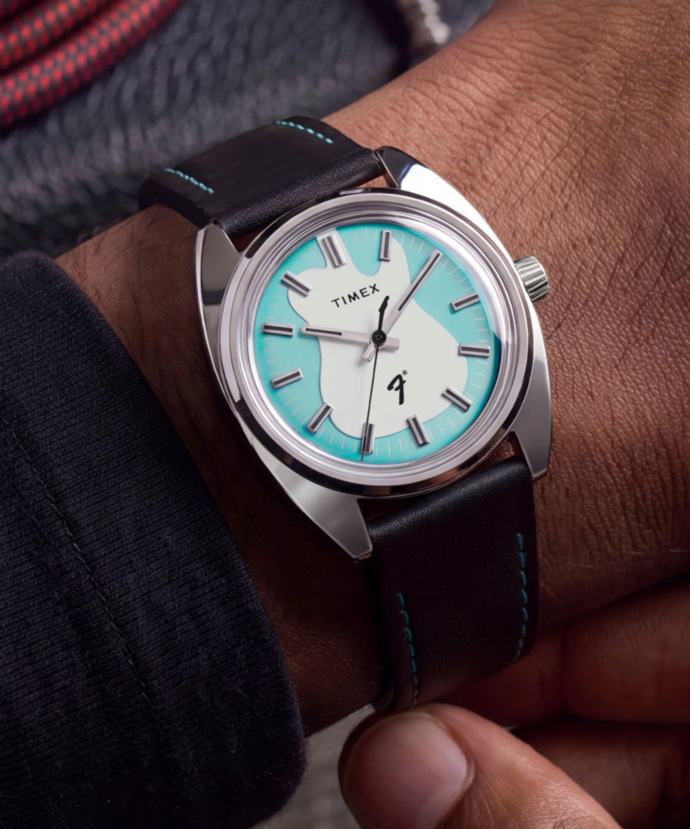 Heritage Fender x Timex 37mm Leather Strap Watch Giftset