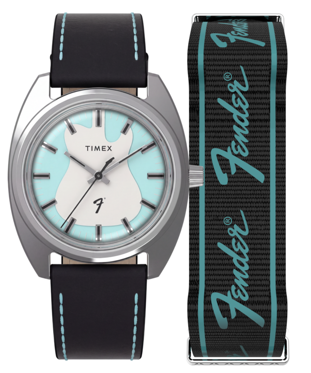 Heritage Fender x Timex 37mm Leather Strap Watch Giftset